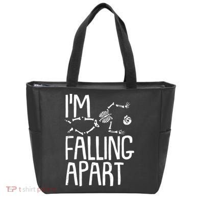 Funny Halloween Skeleton I'm Falling Apart Tote Bag