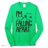 Funny Halloween Skeleton I'm Falling Apart Long Sleeve Shirt thumb 0