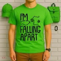 Funny Halloween Skeleton I'm Falling Apart T-Shirt thumb 6