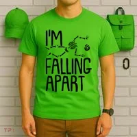 Funny Halloween Skeleton I'm Falling Apart T-Shirt thumb 6