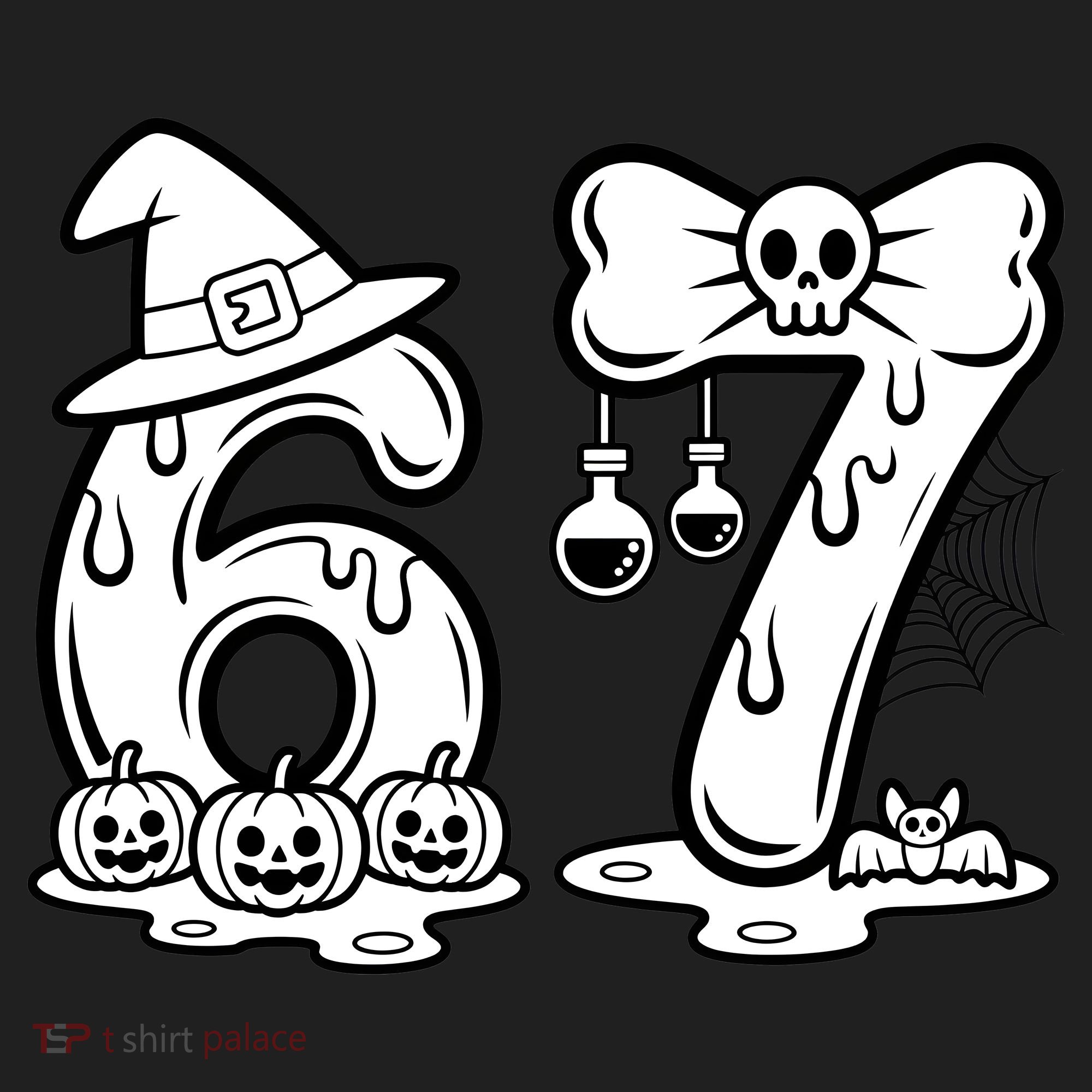 Funny Halloween Six Seven 67 Meme 6-7 Beanie