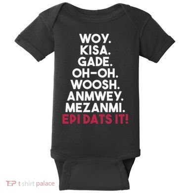 Funny Haitian Sayings Haiti Pride Baby Bodysuit