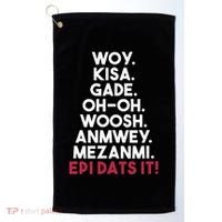 Funny Haitian Sayings Haiti Pride Golf Towel thumb 0