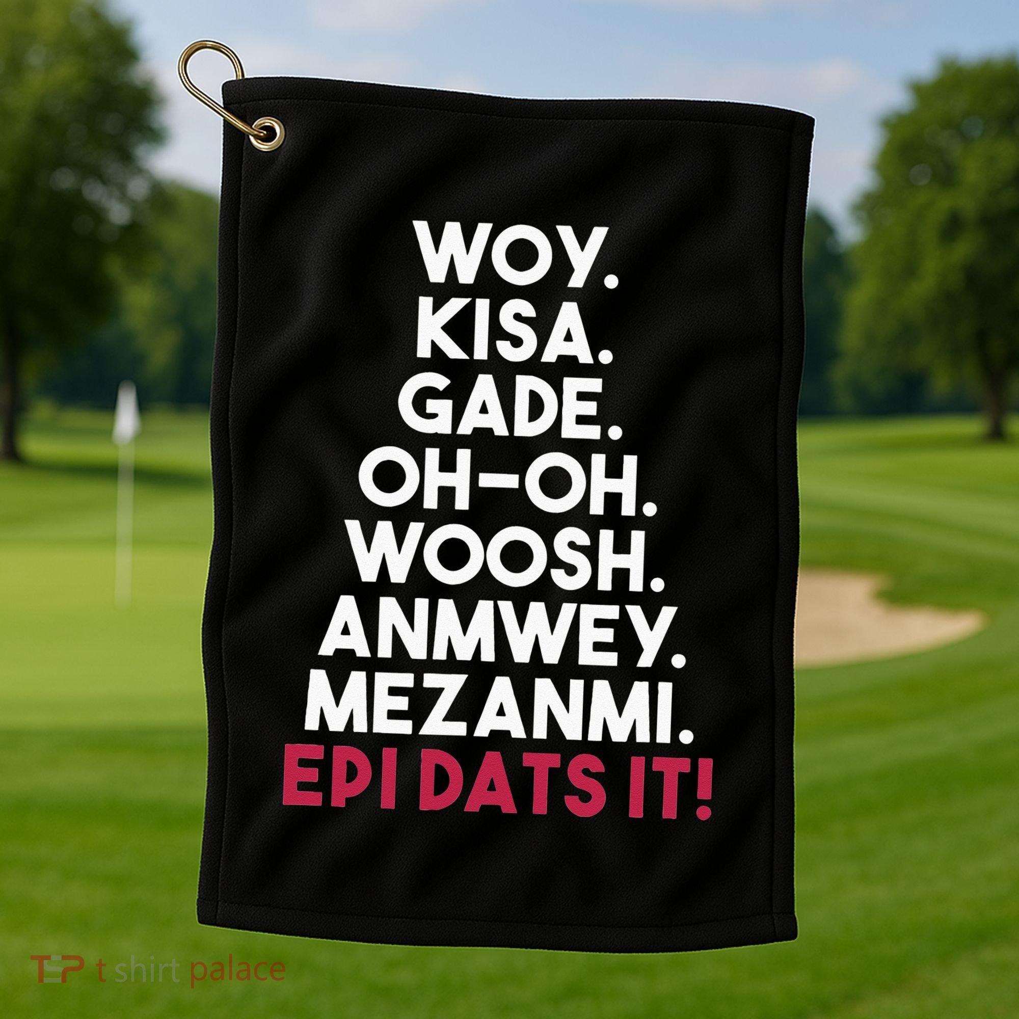 Funny Haitian Sayings Haiti Pride Golf Towel