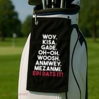 Funny Haitian Sayings Haiti Pride Golf Towel thumb 2