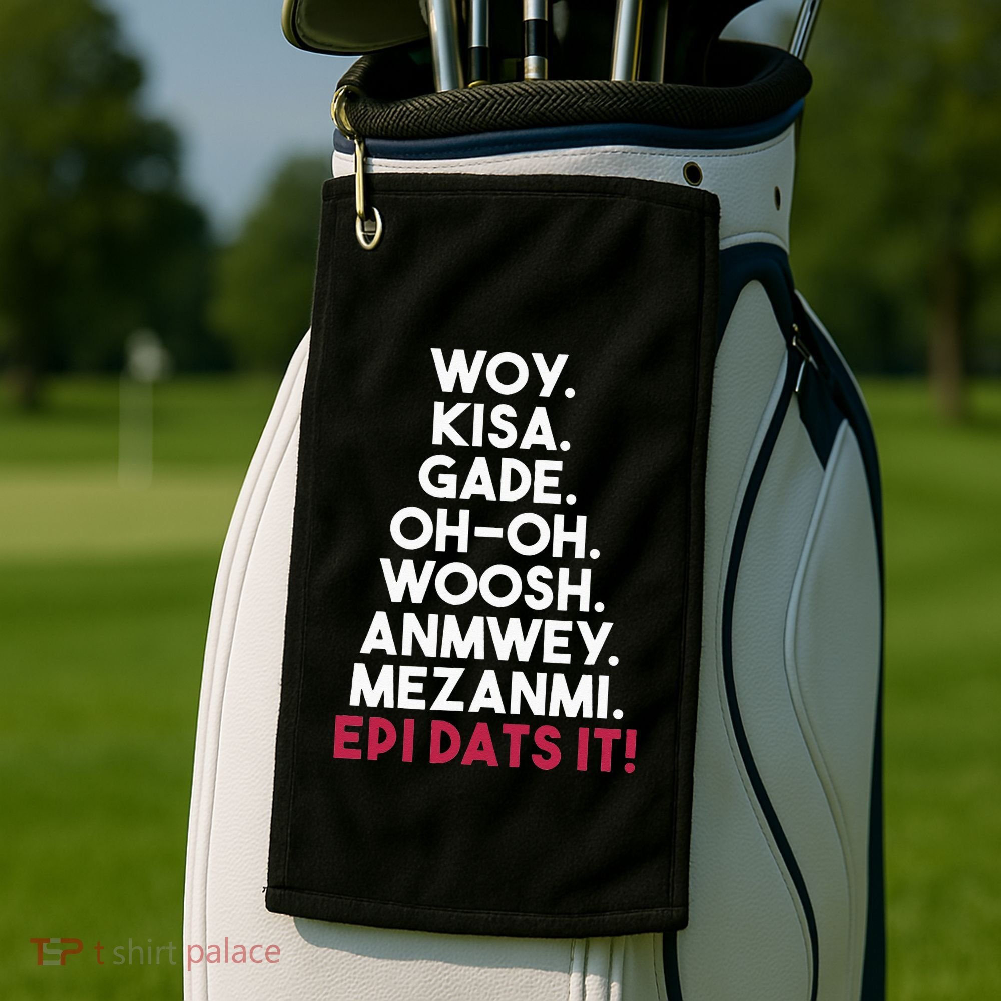 Funny Haitian Sayings Haiti Pride Golf Towel