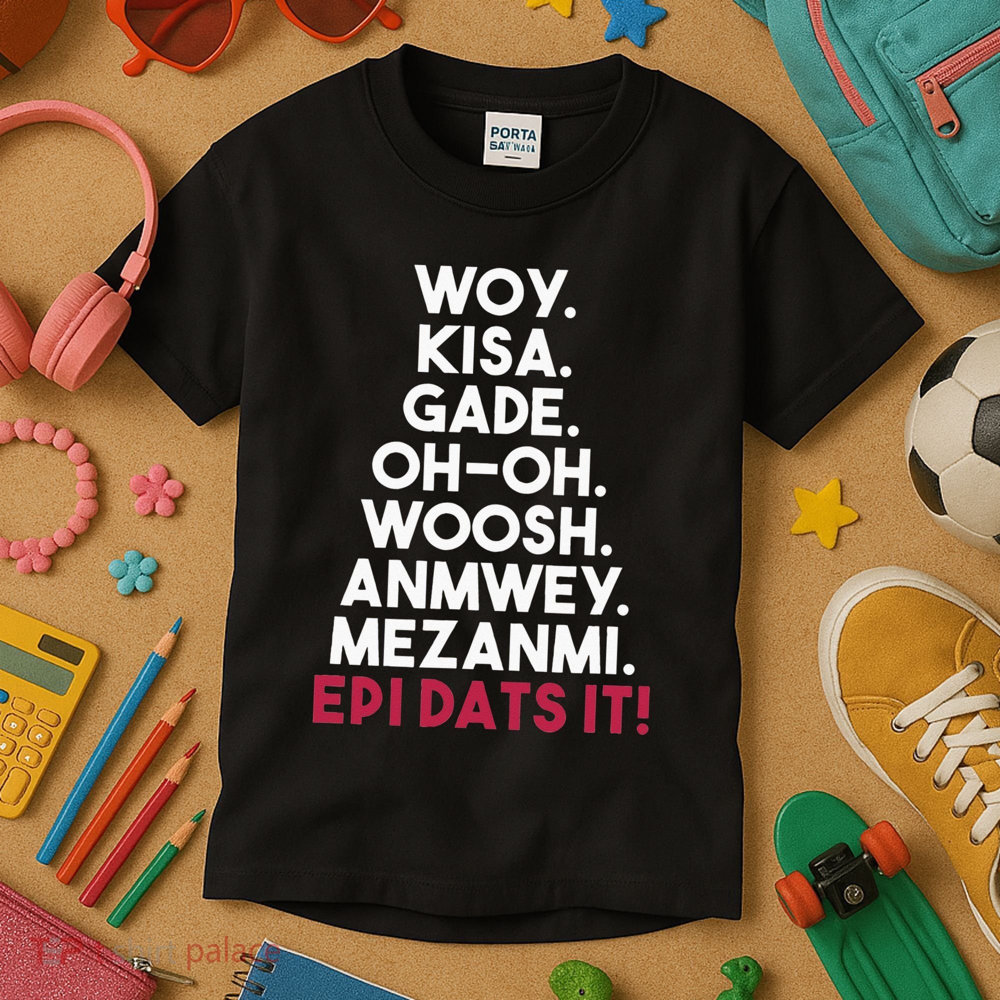 Funny Haitian Sayings Haiti Pride Kids T-Shirt