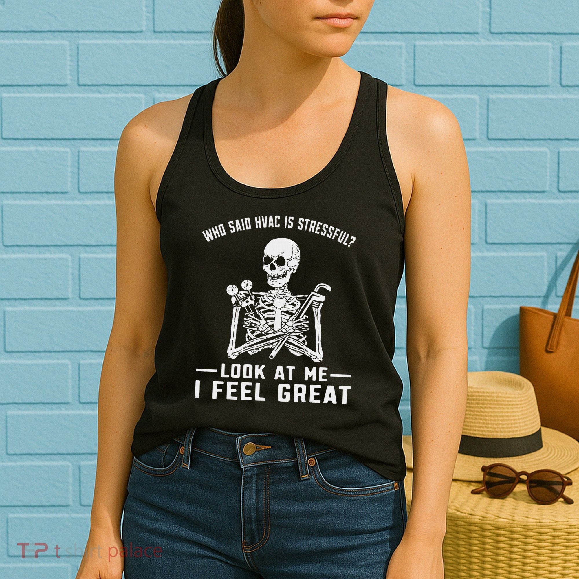 Funny Hvac Tech Ac Repairman Technician Women's Tank Top