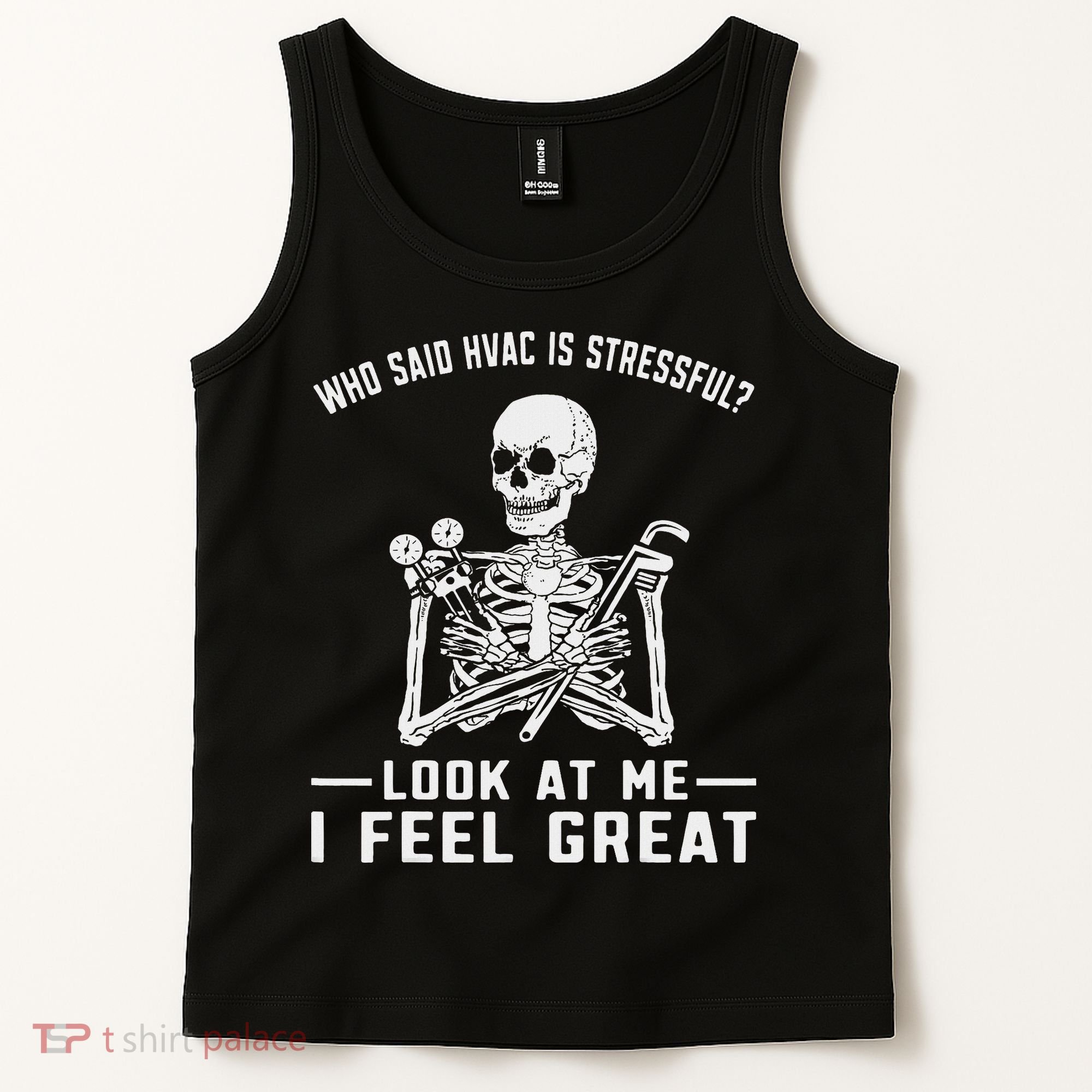 Funny Hvac Tech Ac Repairman Technician Tank Top