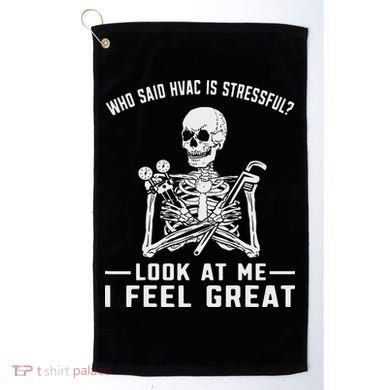 Funny Hvac Tech Ac Repairman Technician Golf Towel