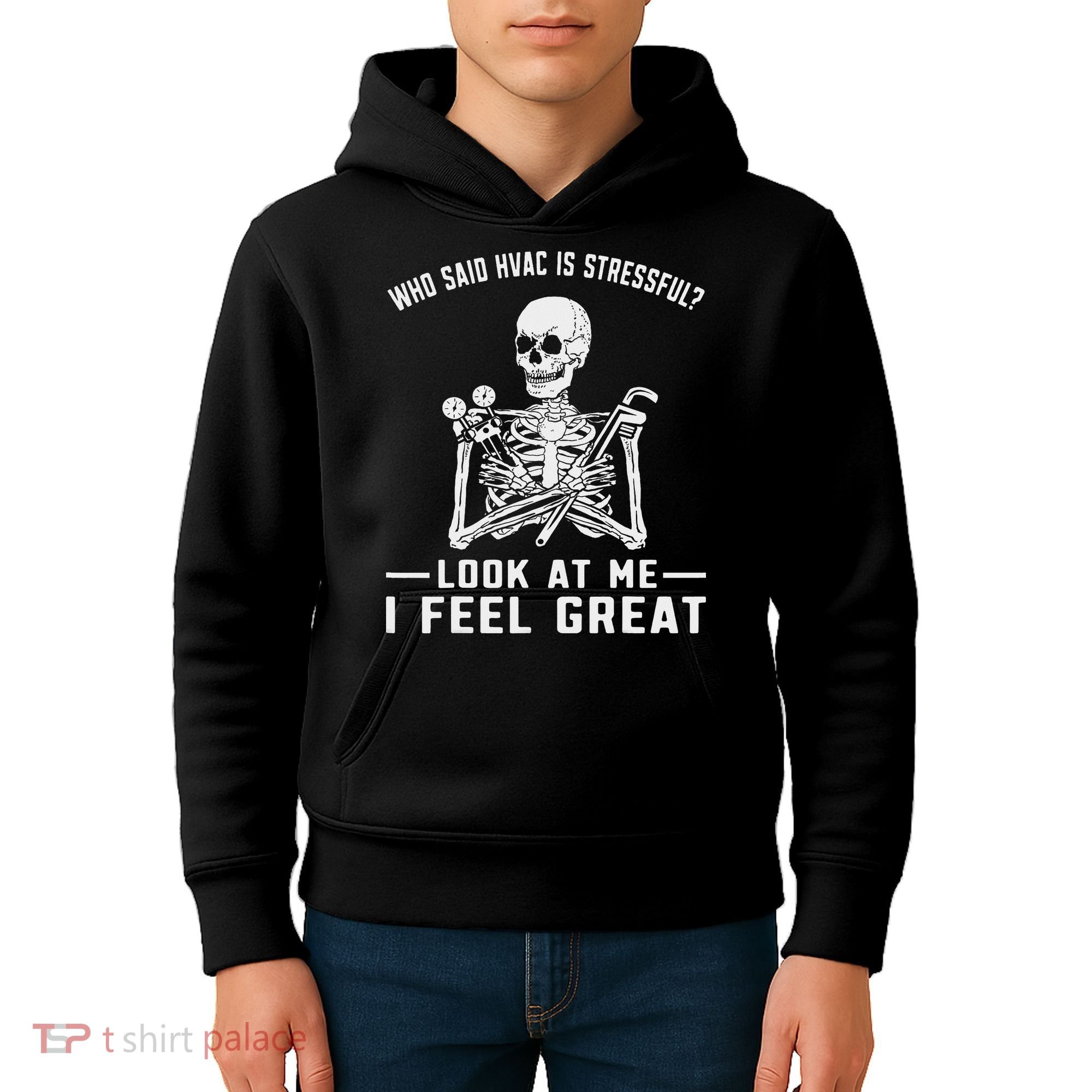 Funny Hvac Tech Ac Repairman Technician Kids Hoodie