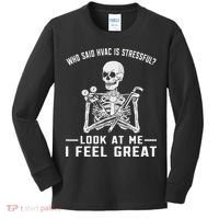 Funny Hvac Tech Ac Repairman Technician Kids Long Sleeve Shirt thumb 0