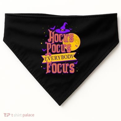 Funny Halloween Teacher Everybody Focus USA-Made Doggie Bandana