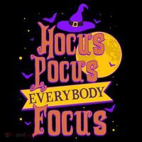 Funny Halloween Teacher Everybody Focus USA-Made Doggie Bandana thumb 2