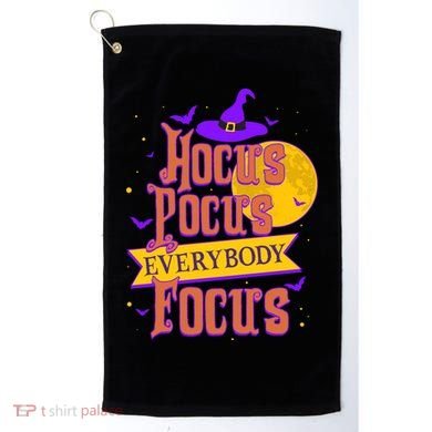 Funny Halloween Teacher Everybody Focus Golf Towel