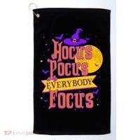 Funny Halloween Teacher Everybody Focus Golf Towel thumb 0
