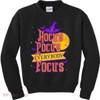 Funny Halloween Teacher Everybody Focus Kids Sweatshirt thumb 0