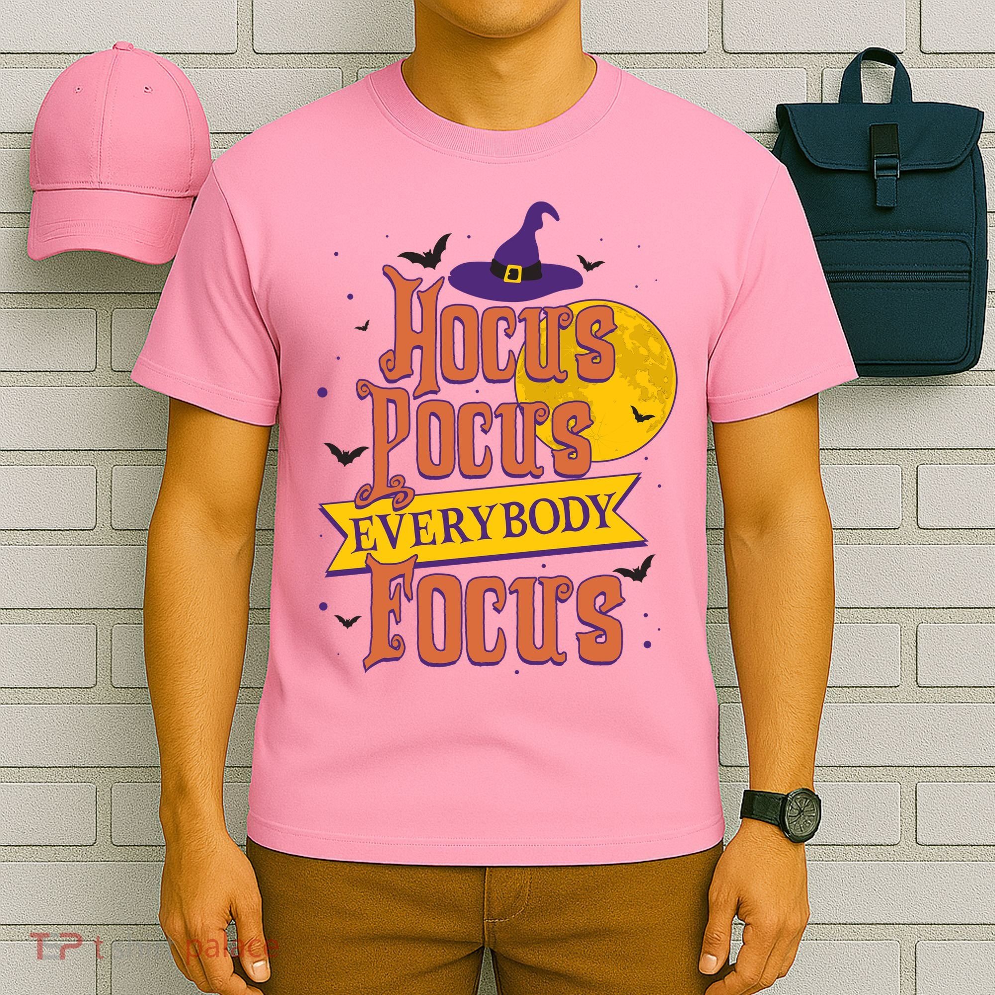 Funny Halloween Teacher Everybody Focus T-Shirt