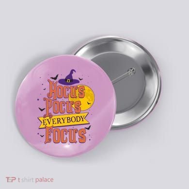 Funny Halloween Teacher Everybody Focus Button