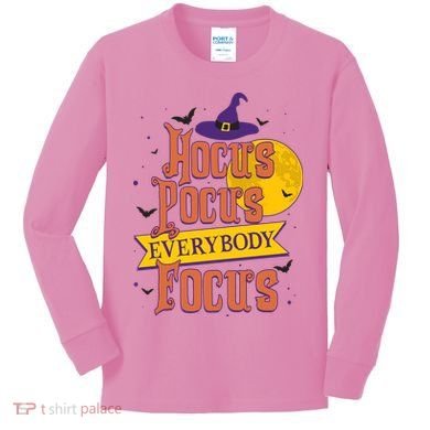 Funny Halloween Teacher Everybody Focus Kids Long Sleeve Shirt