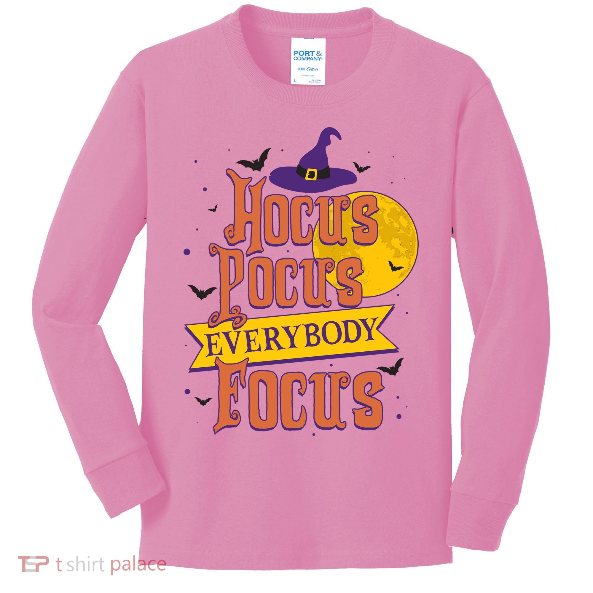 Funny Halloween Teacher Everybody Focus Kids Long Sleeve Shirt
