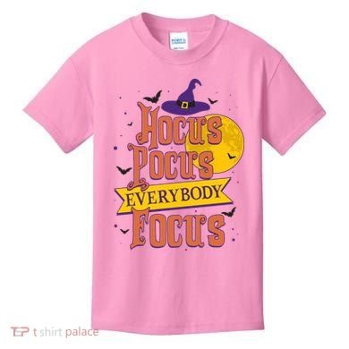 Funny Halloween Teacher Everybody Focus Kids T-Shirt