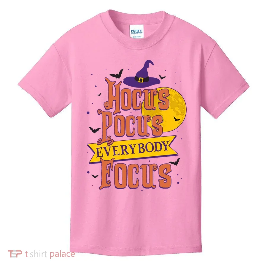 Funny Halloween Teacher Everybody Focus Kids T-Shirt