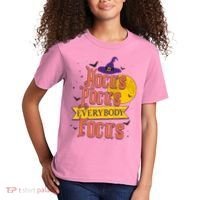 Funny Halloween Teacher Everybody Focus Kids T-Shirt thumb 2