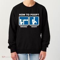 Funny How To Poop Pooping Position Women's Sweatshirt thumb 0
