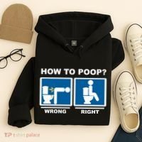 Funny How To Poop Pooping Position Hoodie thumb 4