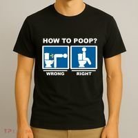 Funny How To Poop Pooping Position T-Shirt thumb 3