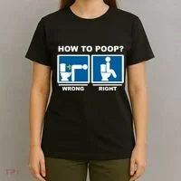 Funny How To Poop Pooping Position T-Shirt thumb 4