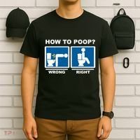 Funny How To Poop Pooping Position T-Shirt thumb 6