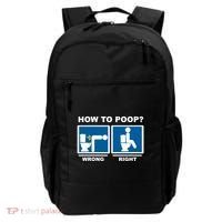 Funny How To Poop Pooping Position Backpack thumb 0