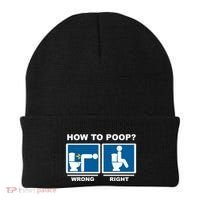Funny How To Poop Pooping Position Beanie thumb 0