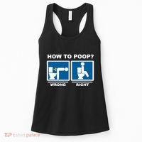 Funny How To Poop Pooping Position Women's Tank Top thumb 0