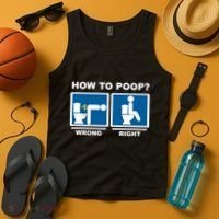 Funny How To Poop Pooping Position Tank Top thumb 4