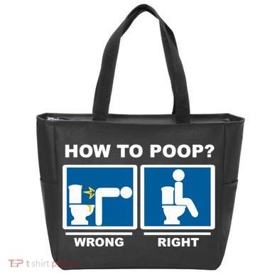 Funny How To Poop Pooping Position Tote Bag