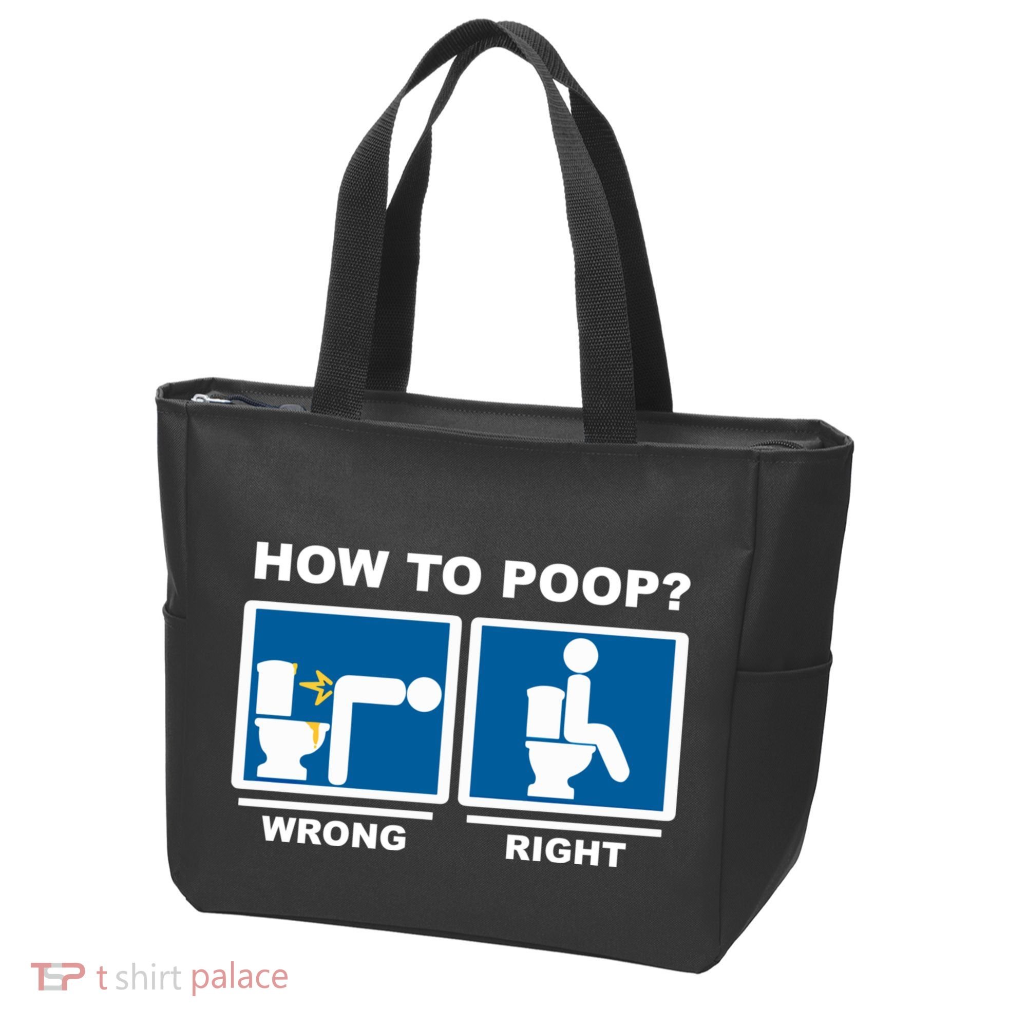 Funny How To Poop Pooping Position Tote Bag