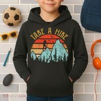 Funny Hiking Take A Hike Women Mountain Hiker Kids Hoodie thumb 2