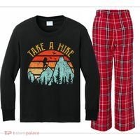 Funny Hiking Take A Hike Women Mountain Hiker Kids Long Sleeve Plaid Pajama Set thumb 0