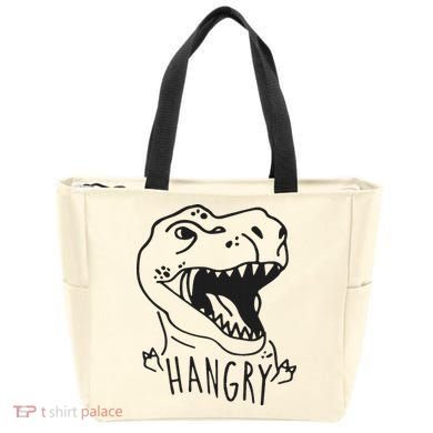 Funny Hangry T Rex Dinosaur Lover Gift Tote Bag