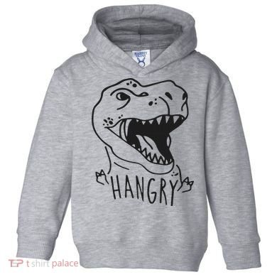 Funny Hangry T Rex Dinosaur Lover Gift Toddler Hoodie