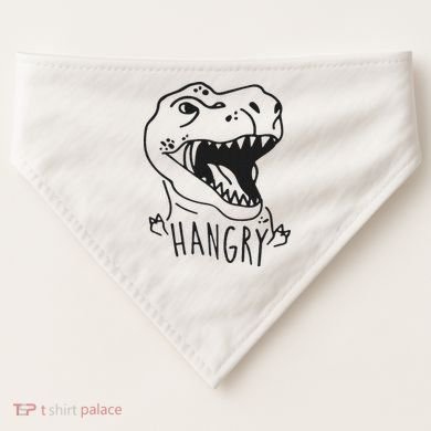 Funny Hangry T Rex Dinosaur Lover Gift USA-Made Doggie Bandana