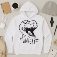 Funny Hangry T Rex Dinosaur Lover Gift Hoodie thumb 3