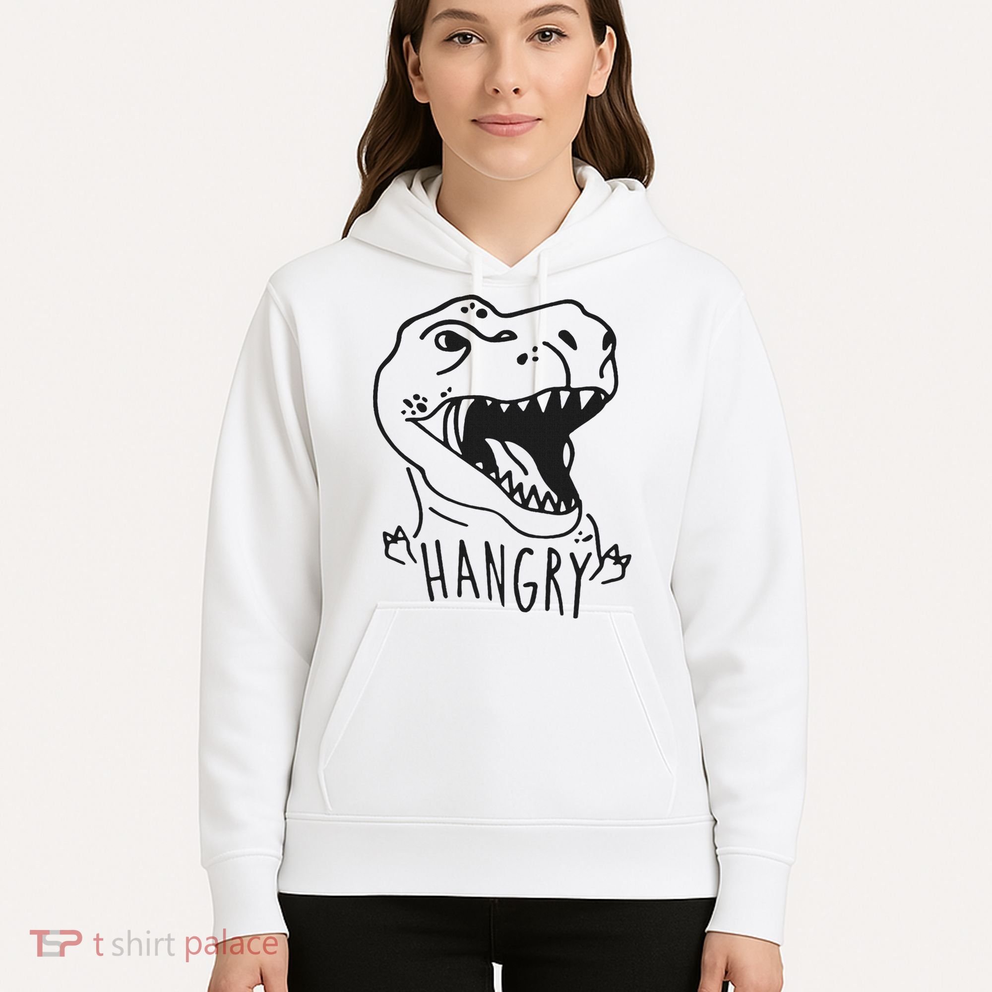 Funny Hangry T Rex Dinosaur Lover Gift Hoodie