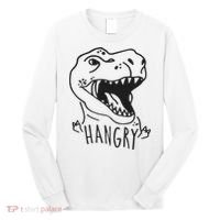 Funny Hangry T Rex Dinosaur Lover Gift Long Sleeve Shirt thumb 0