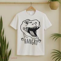 Funny Hangry T Rex Dinosaur Lover Gift T-Shirt thumb 2