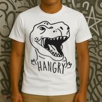 Funny Hangry T Rex Dinosaur Lover Gift T-Shirt thumb 3