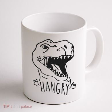 Funny Hangry T Rex Dinosaur Lover Gift Coffee Mug back